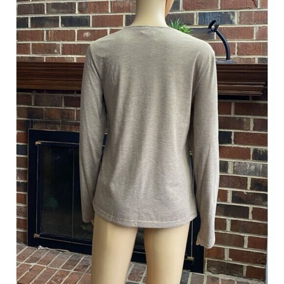 Tommy Hilfiger Women's Shiny Long Sleeve Lurex Twist Front Knit Top Size L New - Picture 5 of 15